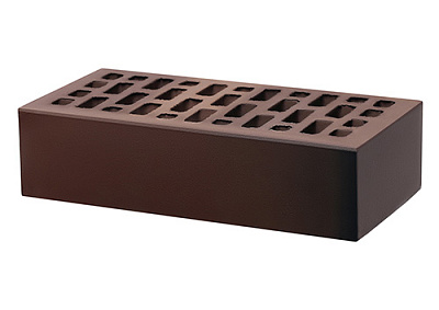 Картинка Кирпич - Облицовочный кирпич Облицовочный Одинарный : М-150 размером 120x250x65. Цвет коричневый, производство КС Керамик 